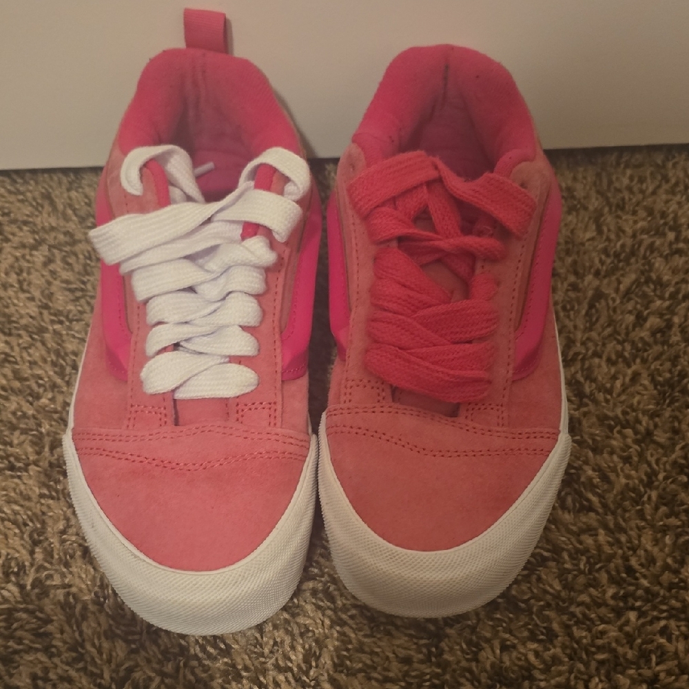 Vans Pink and Red Women's Sneakers